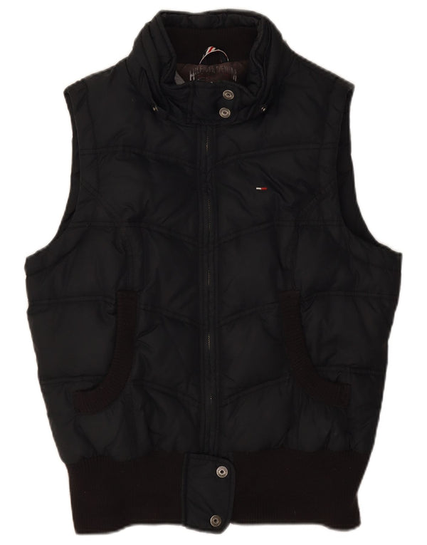 Gilet imbottito da donna Tommy Hilfiger UK 14 grande poliestere nero