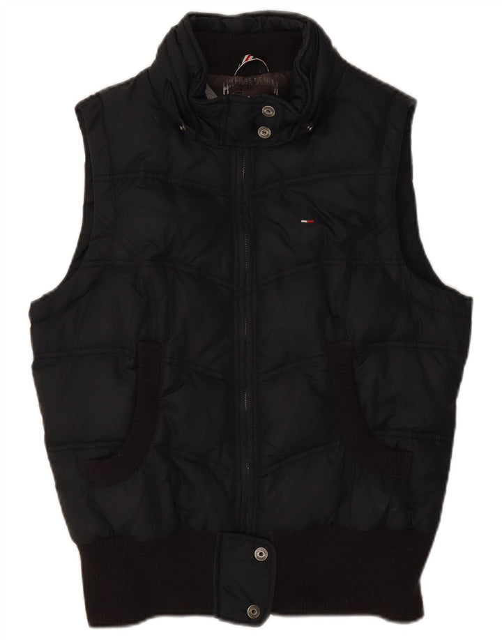 Gilet imbottito da donna Tommy Hilfiger UK 14 grande poliestere nero