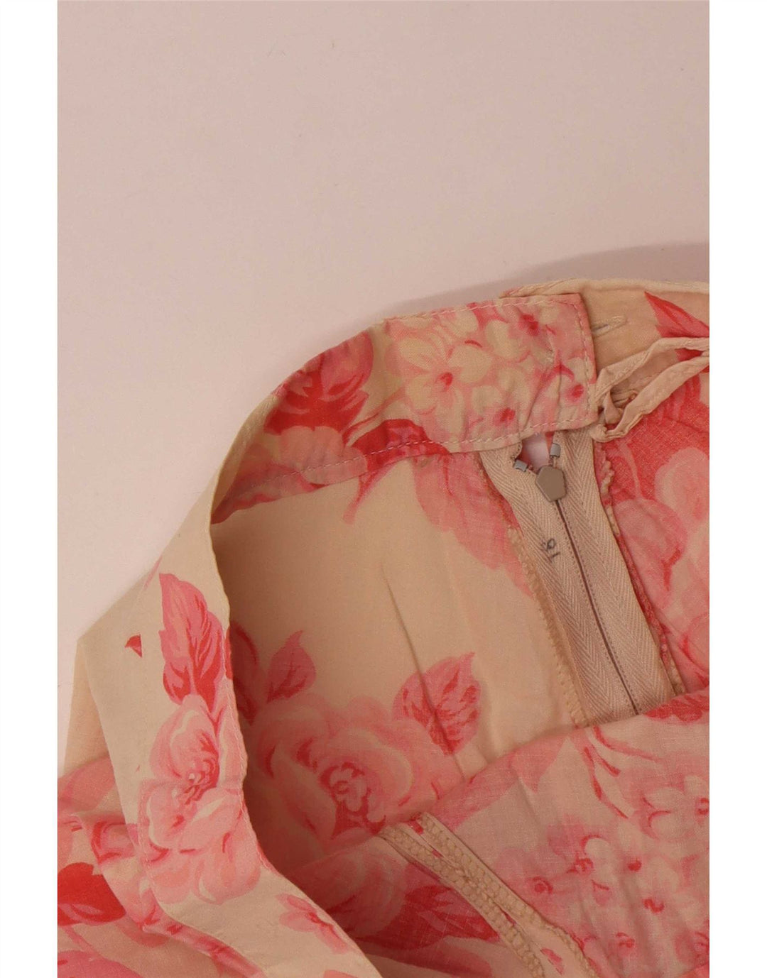 Gonna lunga svasata da donna vintage W26 piccola floreale rossa