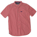 Camicia a maniche corte da uomo SUPERDRY grande in cotone a quadretti rossi