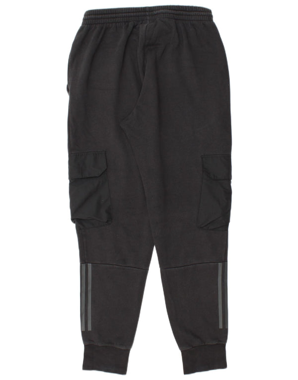 Pantaloni da tuta cargo da uomo ADIDAS Joggers medio cotone nero