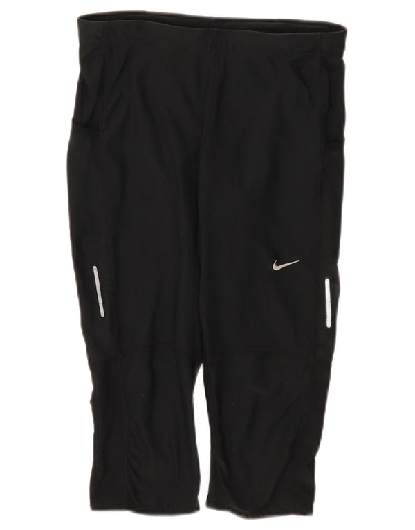 Leggings Nike Dri Fit Capri da donna UK 12 medio nero poliestere