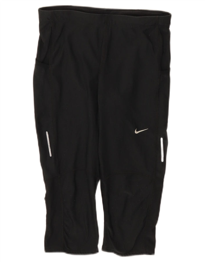 Leggings Nike Dri Fit Capri da donna UK 12 medio nero poliestere