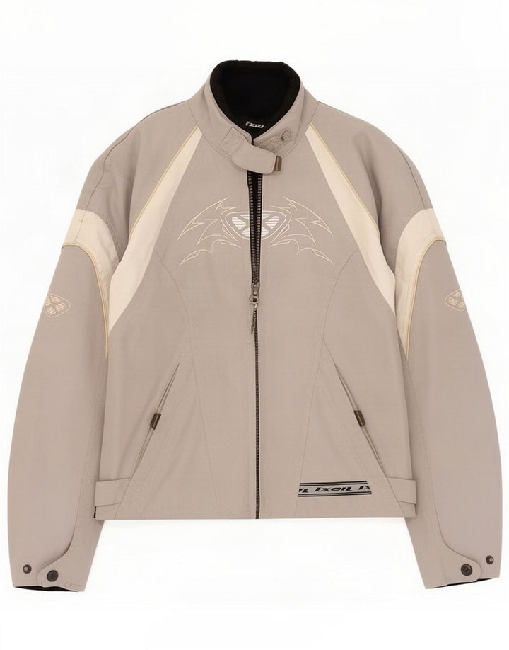 Giacca da corsa grafica da donna Ixon US 4 Small Grey Colourblock in poliestere