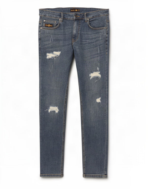 Jeans slim effetto consumato da uomo Bench W34 L32 cotone blu