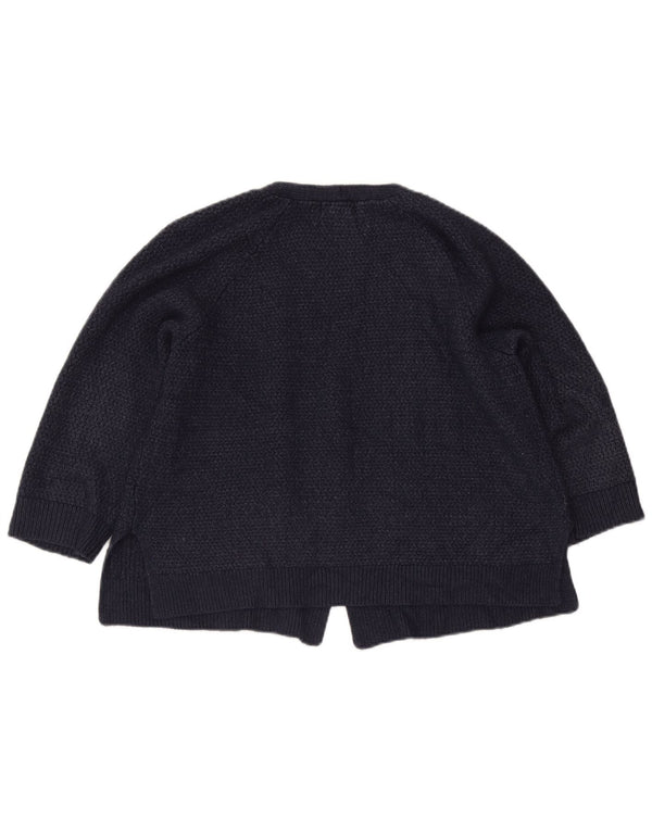 Maglione cardigan aperto con maniche a 3/4 corto da donna Fat Face UK 16 grande blu navy