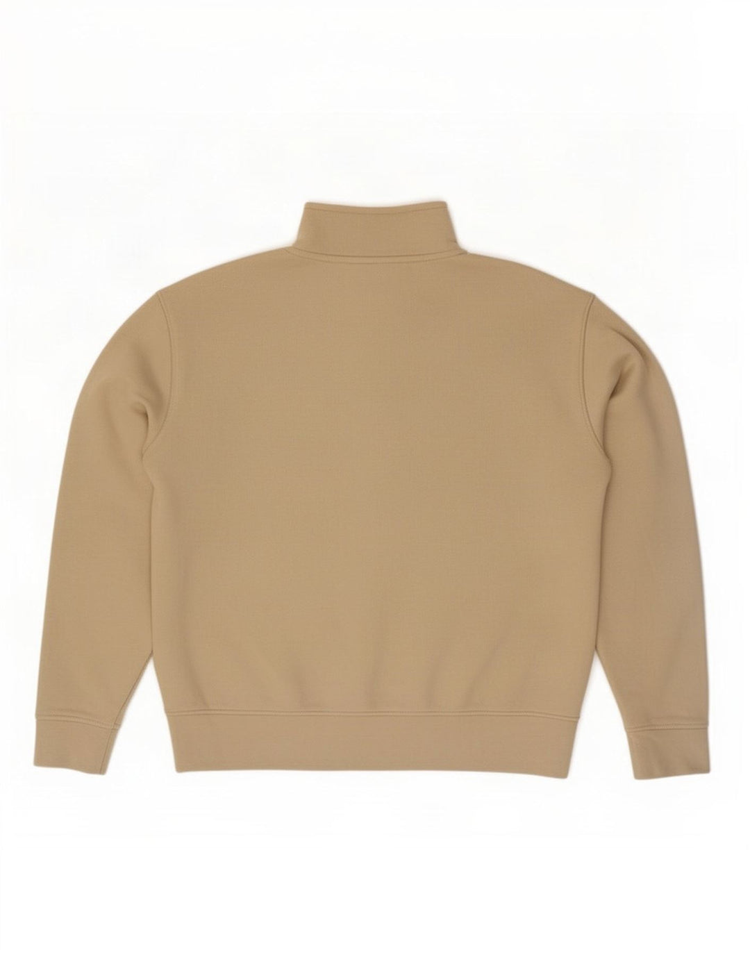 Felpa Zara da uomo con collo con zip, maglione, cotone beige medio