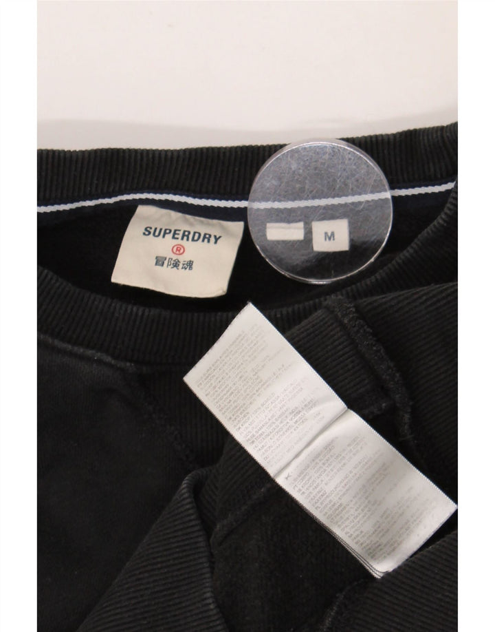Felpa da uomo Superdry Maglione in cotone nero medio