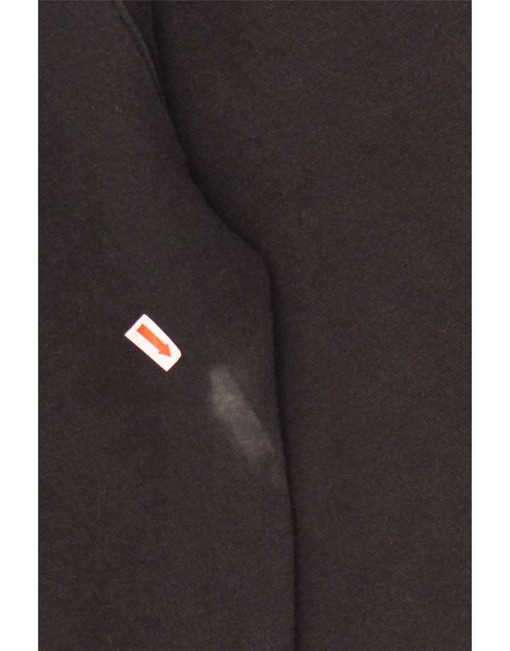 Felpa con cappuccio oversize grafica Nike da donna UK 14 cotone nero medio