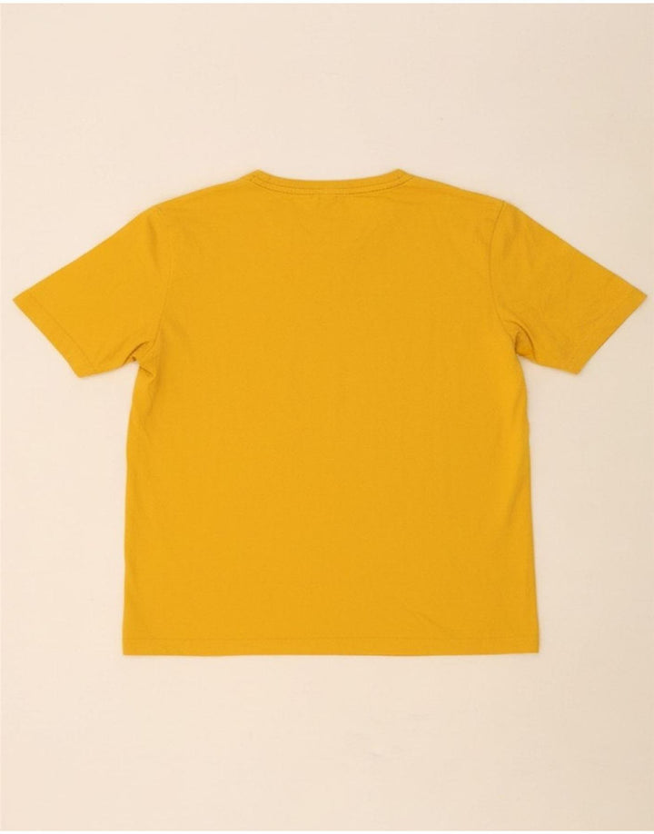 PUMA Mens Graphic T-Shirt Top Small Yellow Cotton
