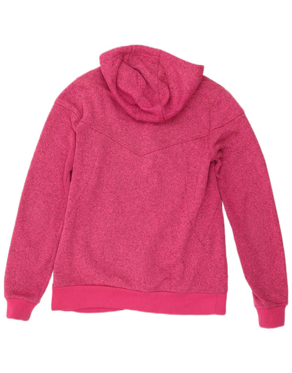 Maglione con cappuccio e zip da donna Jack Wolfskin UK 12/14 Rosa medio chiazzato