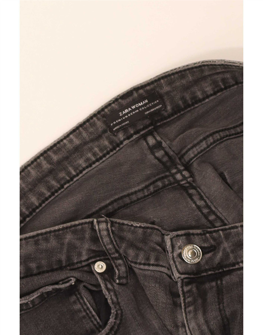 Jeans slim invecchiati Zara da donna EU 44 XL W34 L27 Grigio