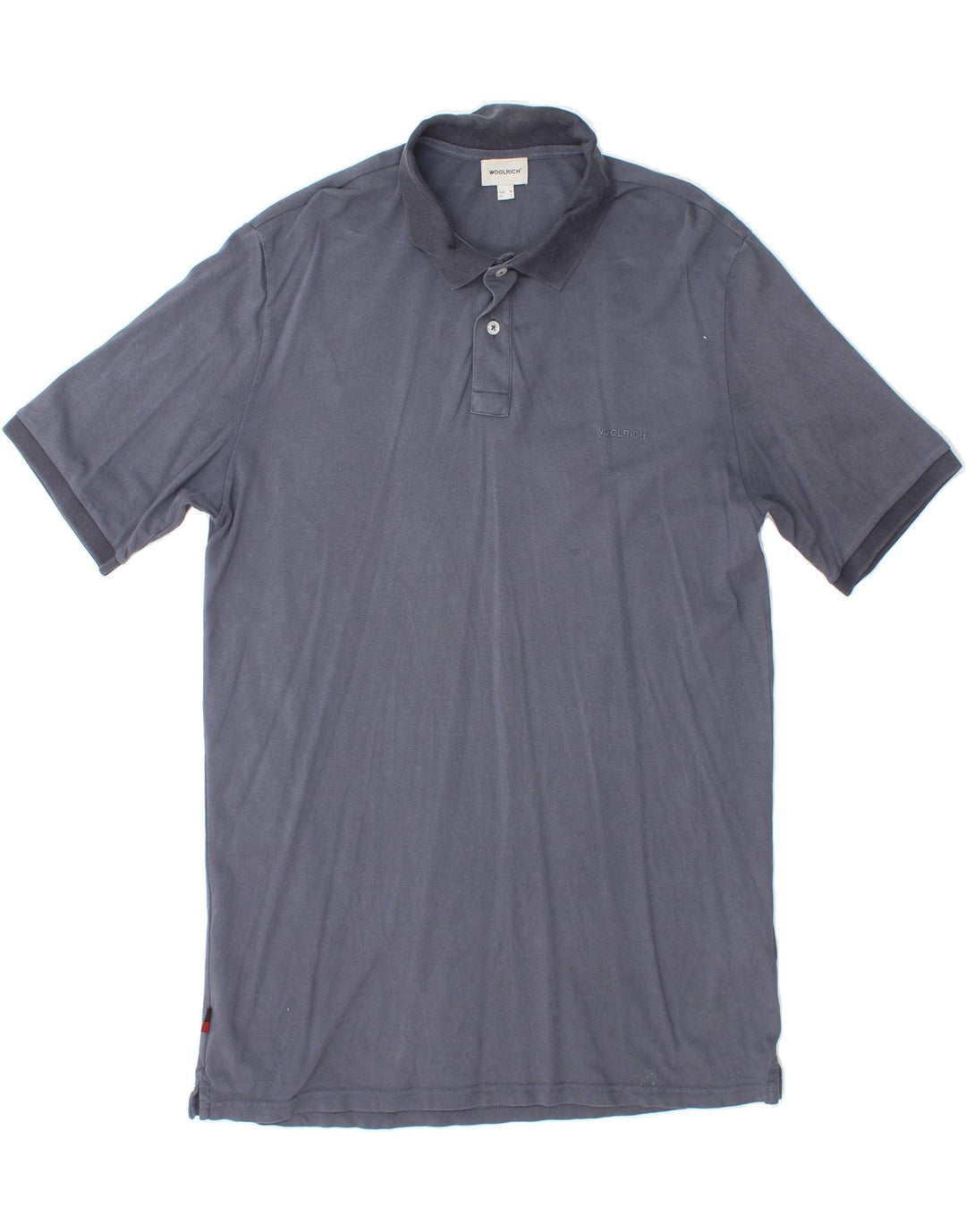 WOOLRICH Mens Polo Shirt Medium Blue Cotton Vintage Woolrich and Second-Hand Woolrich from Messina Hembry 
