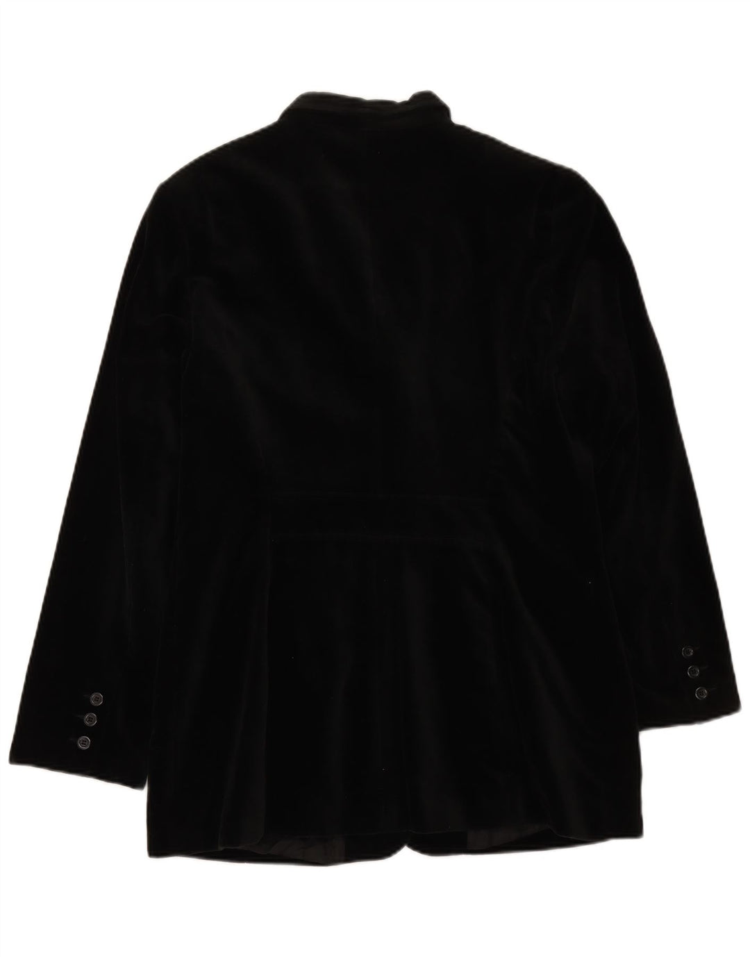 L.O.G.G Womens 3 Button Velvet Blazer Jacket IT 44 Medium Black Cotton
