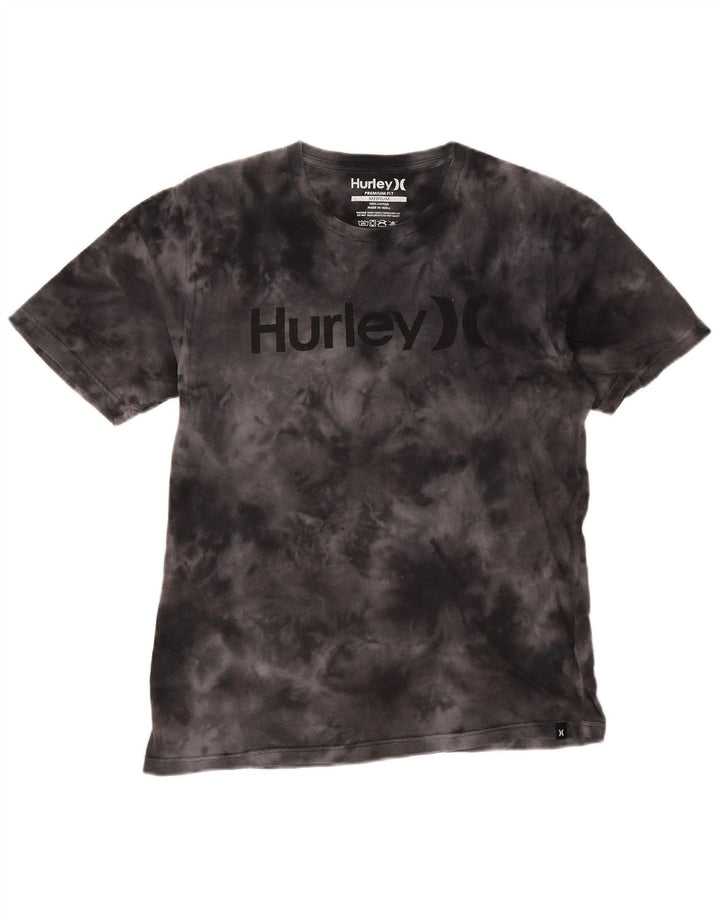 T-shirt grafica da uomo Hurley Top in cotone tie-dye medio nero