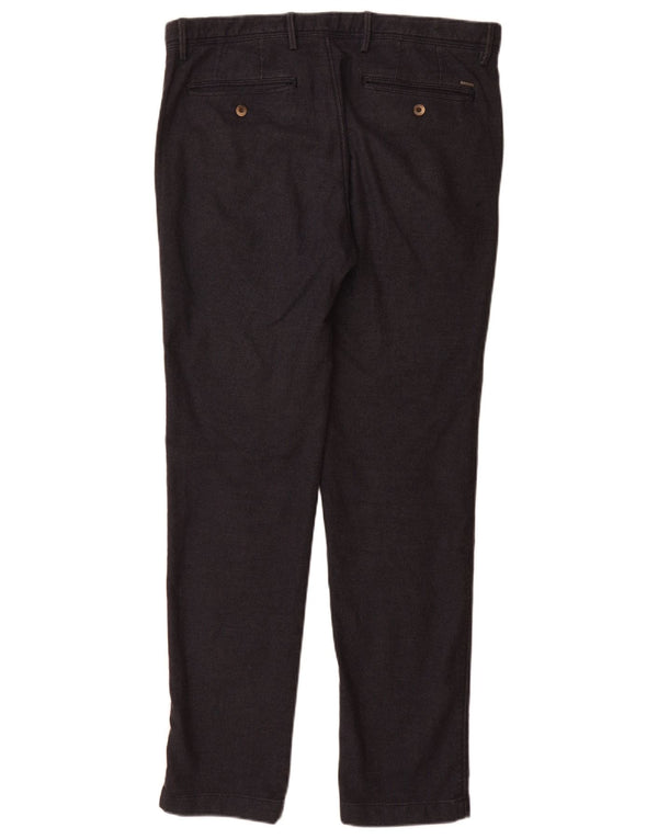 Pantaloni chino slim fit da uomo Massimo Dutti EU 42 Large W32 L32 Blu navy