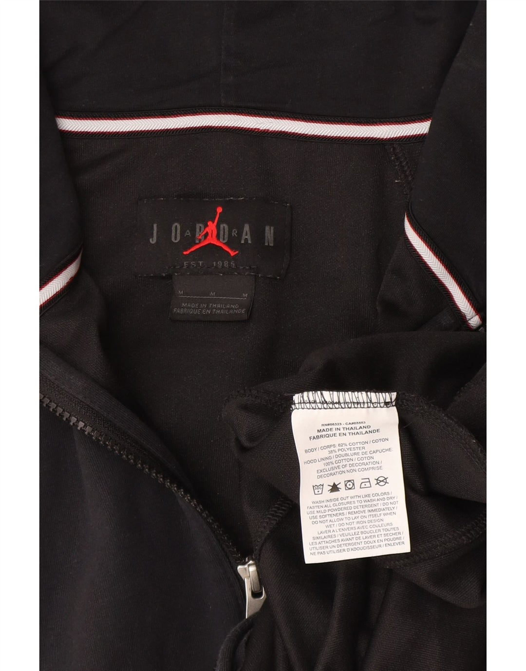 Felpa con cappuccio e zip Jordan da uomo in cotone medio blu navy