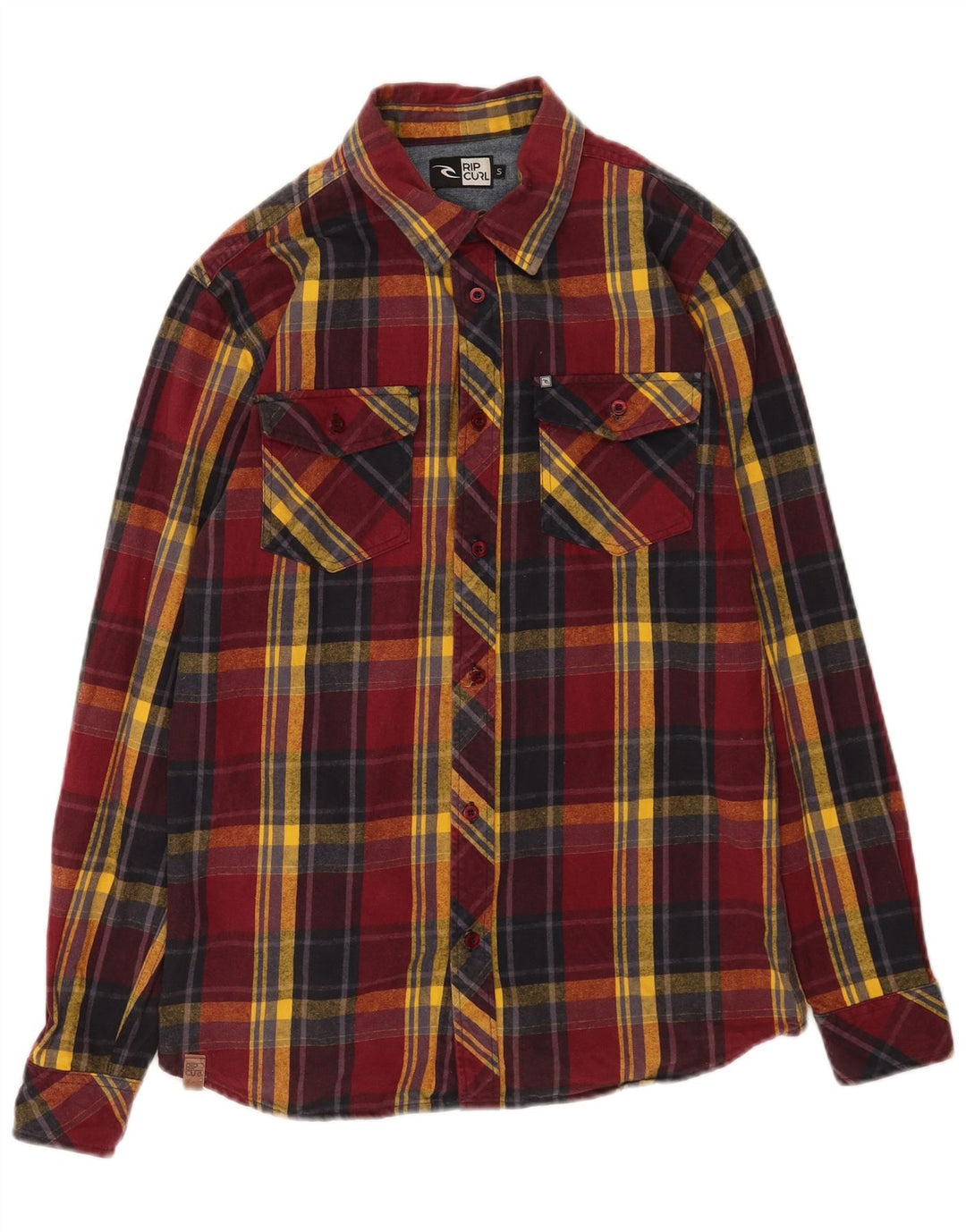 Camicia in flanella da uomo Rip Curl a quadri rossi piccoli