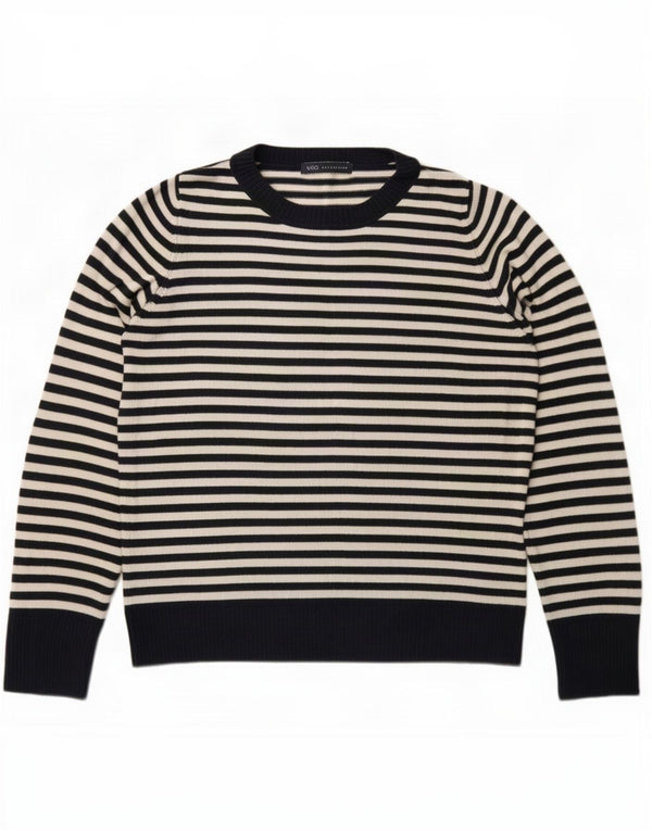 Maglione maglione girocollo da donna Marks & Spencer UK 14 grande blu navy