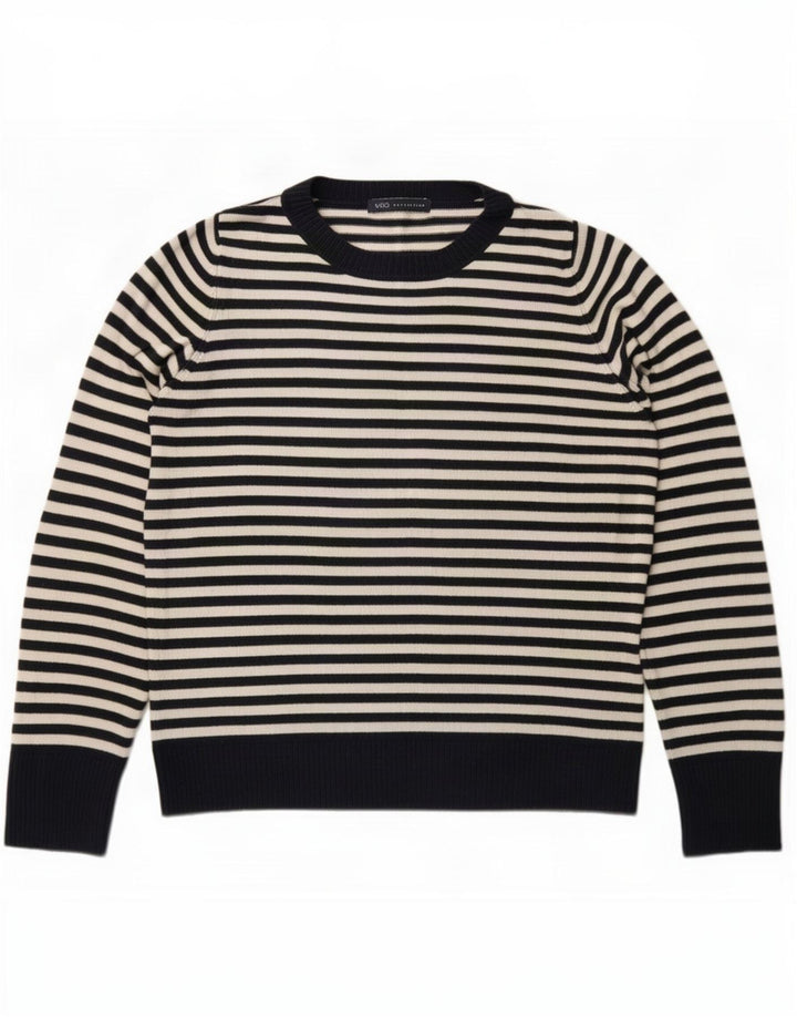 Maglione maglione girocollo da donna Marks & Spencer UK 14 grande blu navy