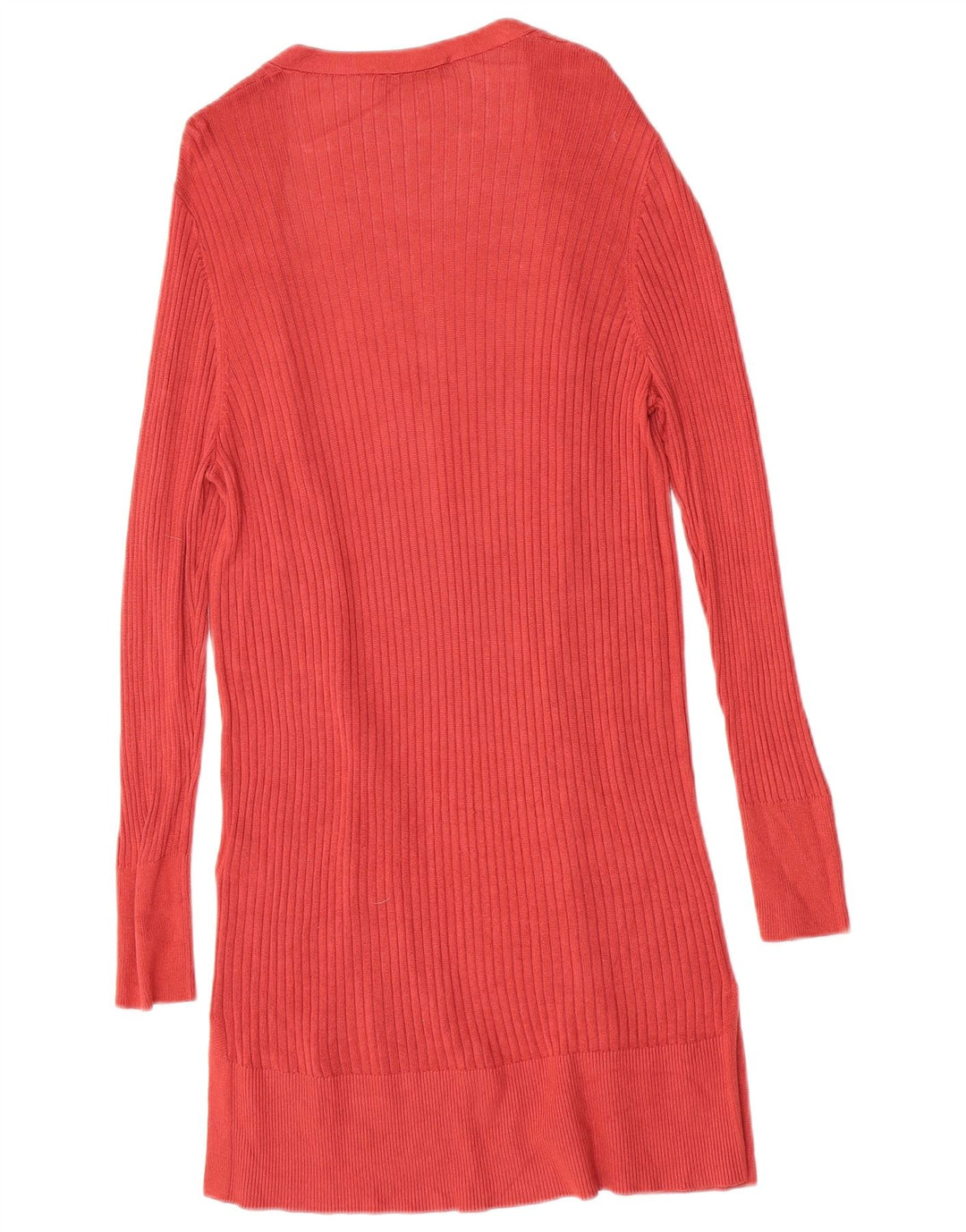Maglione cardigan aperto lungo da donna Oasis UK 12 Viscosa rossa media