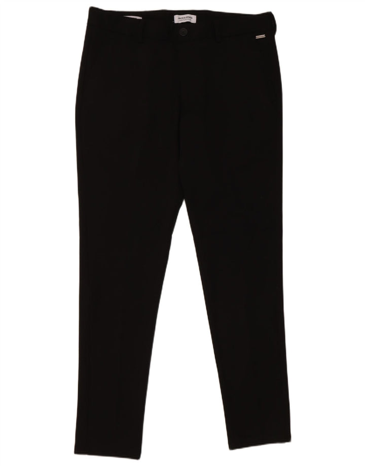 Pantaloni casual slim da uomo Jack & Jones W34 L32 poliestere nero