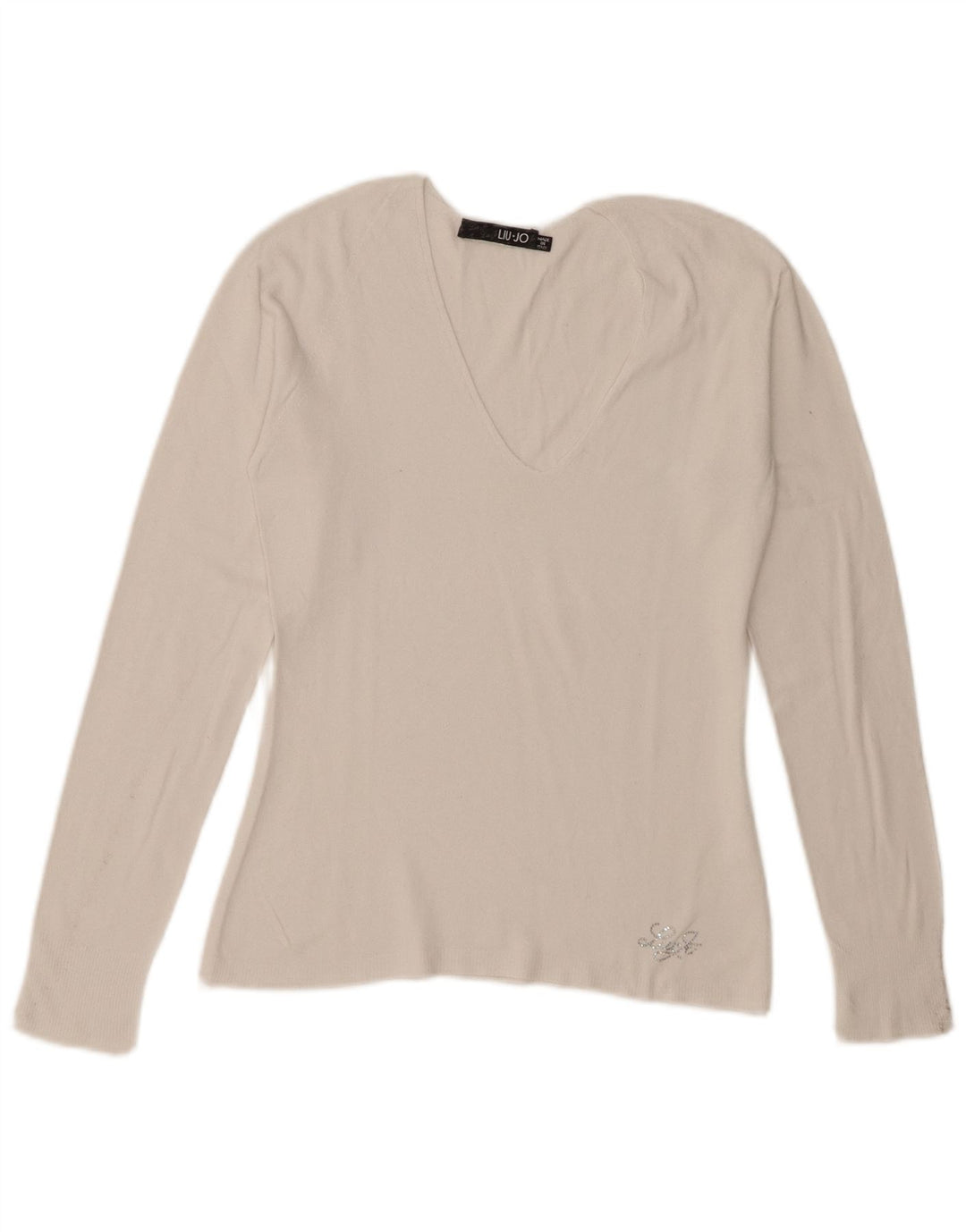 Top Donna Liu Jo Manica Lunga IT 42 Medio Bianco