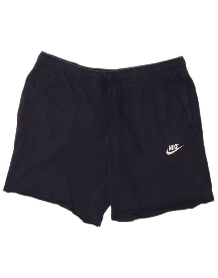 Pantaloncini sportivi da uomo Nike Large in cotone blu navy