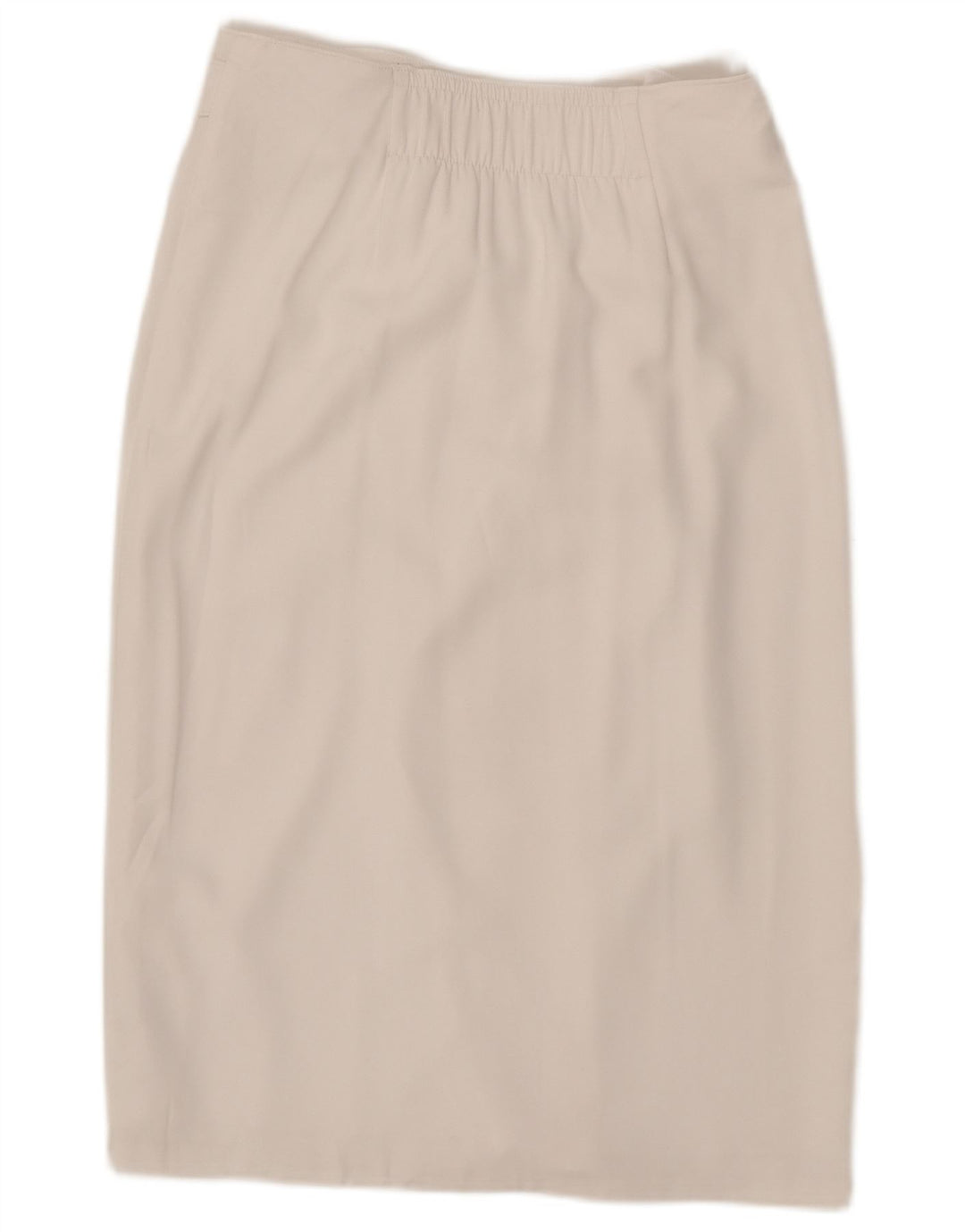 Gonna dritta da donna MARKS & SPENCER UK 12 media W30 poliestere bianco