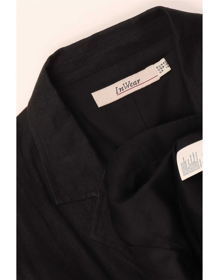 Giacca blazer da donna a 2 bottoni Inwear UK 14 grande acetato nero