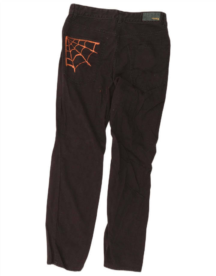 Jeans dritti da uomo Jack & Jones W32 L32 cotone nero