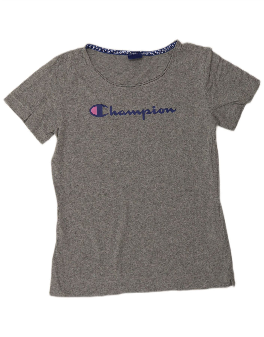 T-shirt grafica da donna CHAMPION Top UK 18 XL cotone grigio