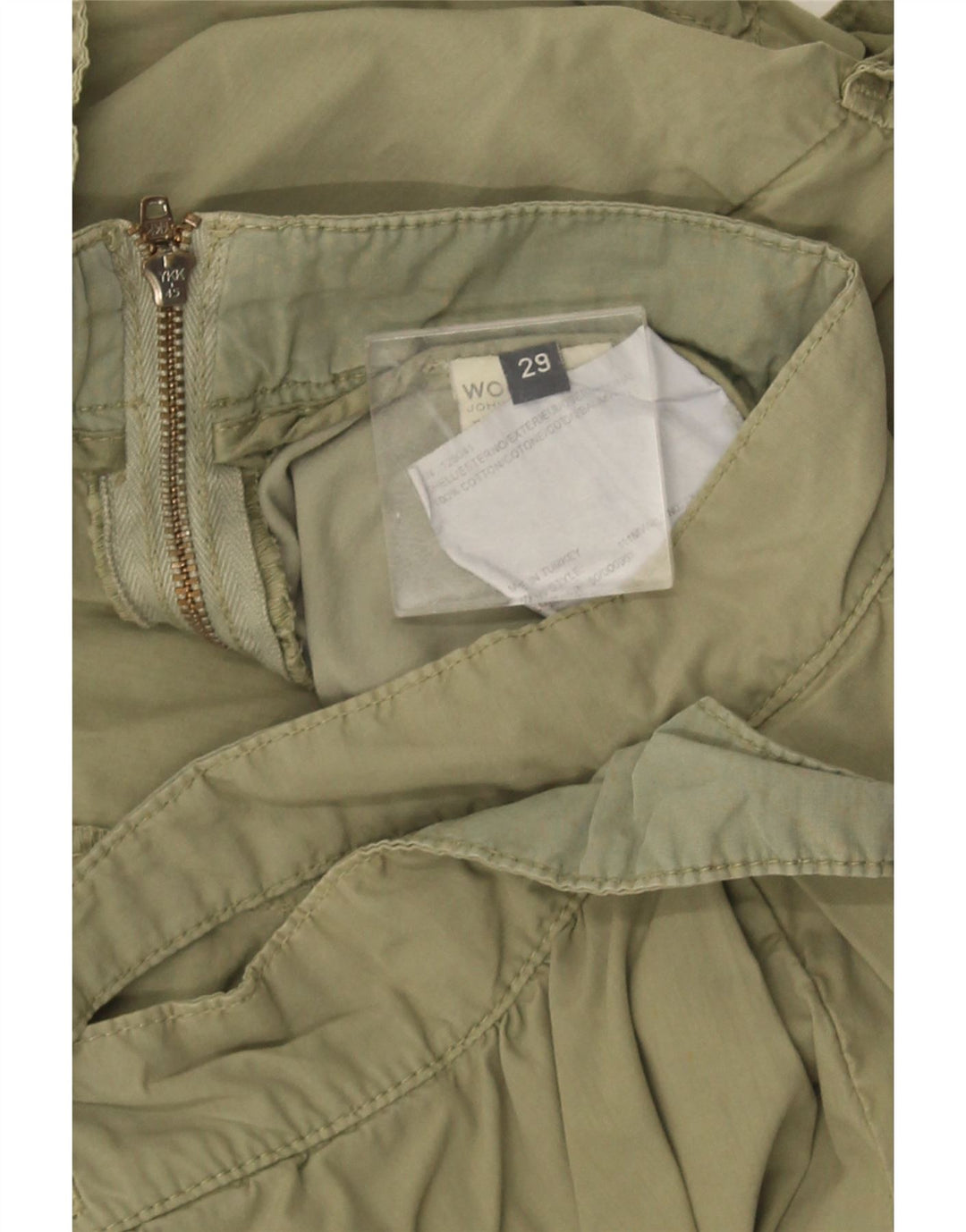 WOOLRICH Mini gonna cargo da donna W29 cotone kaki medio