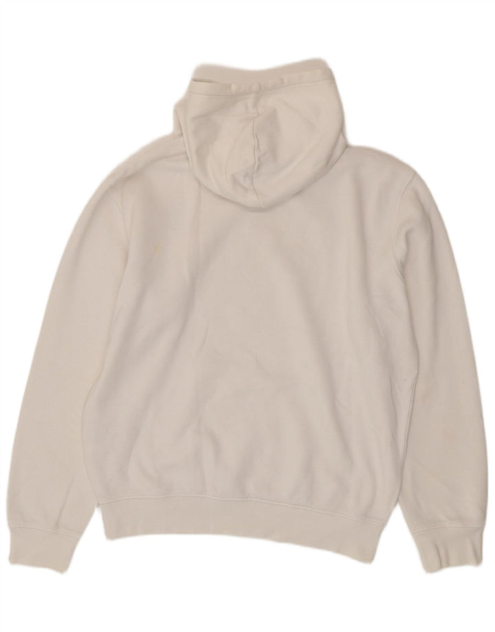 Maglione con cappuccio grafico da uomo Champion in cotone bianco medio