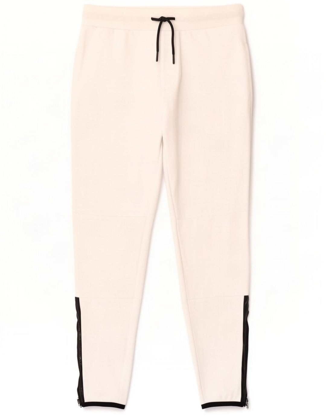 Zara Pantaloni da tuta da uomo in cotone color block bianco medio