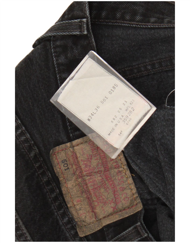 LEVI'S Jeans dritti da uomo 501 W34 L30 cotone nero