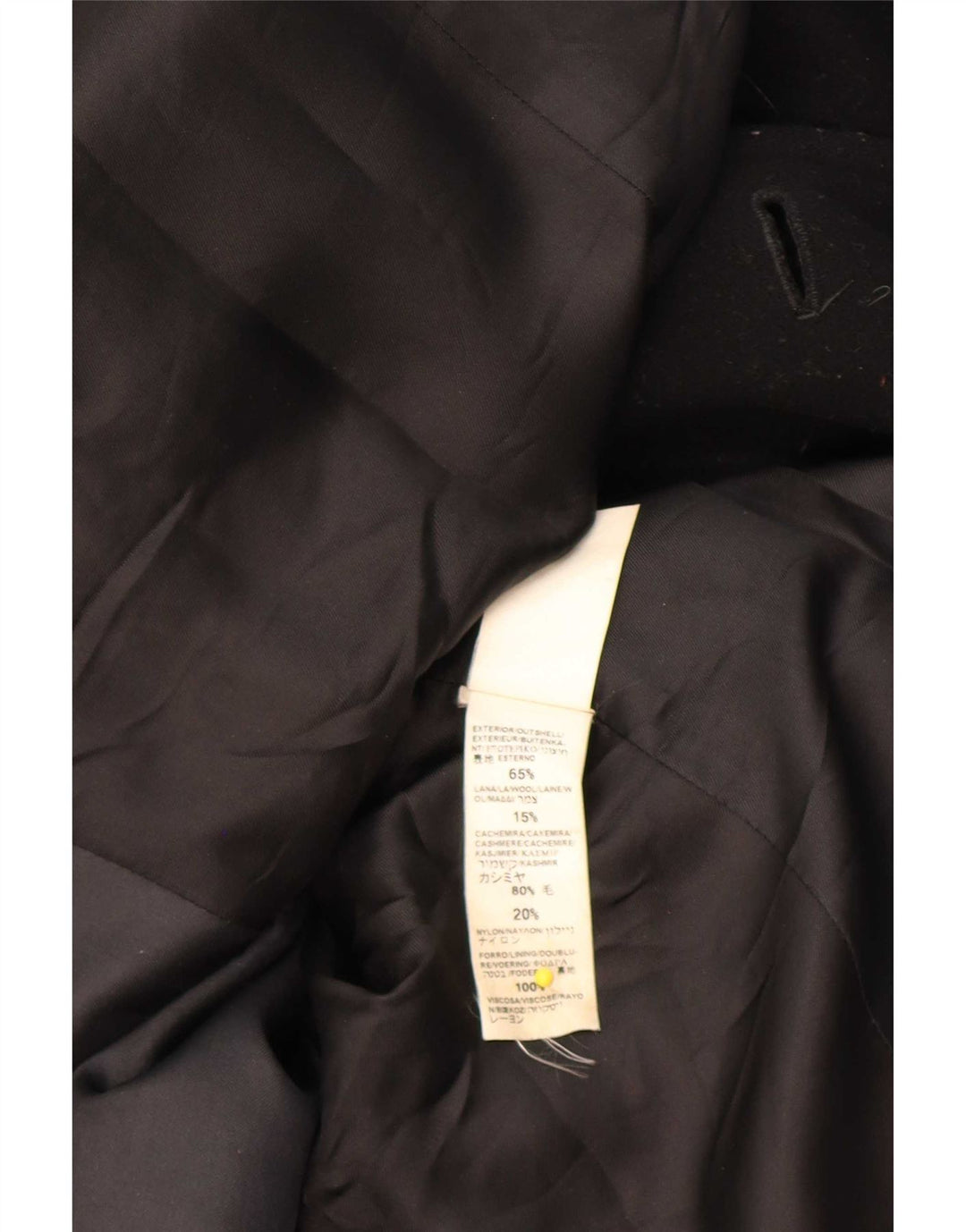 Cappotto doppiopetto da donna Zara EU 40 lana nera media