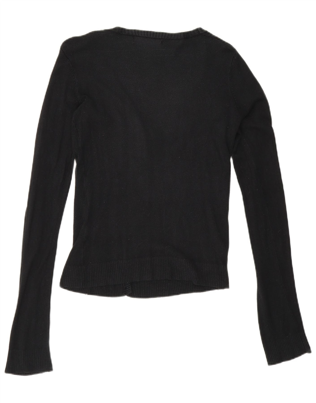 Maglione cardigan da donna Zara UK 10 piccolo rayon nero