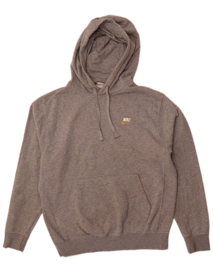Felpa con cappuccio da uomo NIKE piccola in cotone grigio
