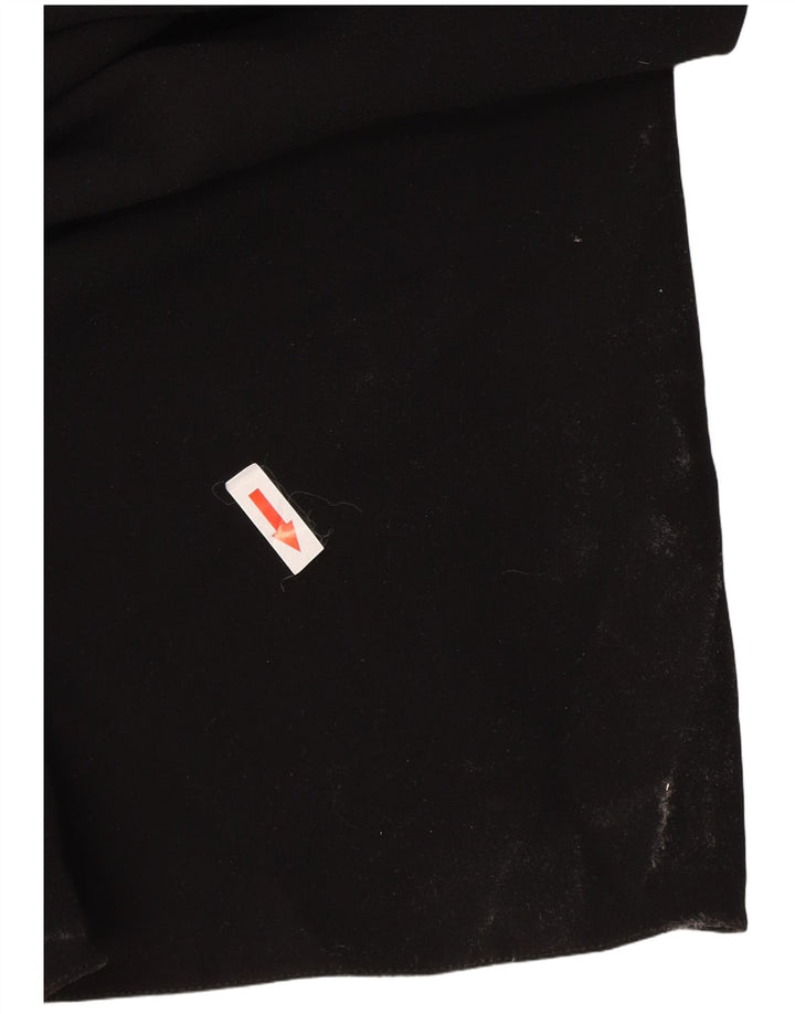 Vestito lungo a maniche lunghe da donna Zara UK 12 poliestere nero medio