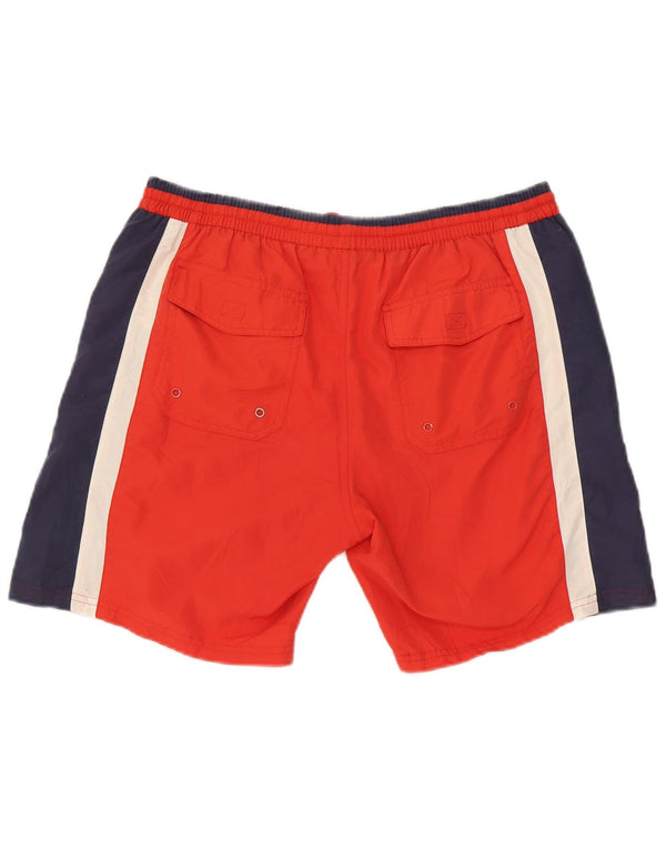 Pantaloncini da bagno Reebok da uomo XL rosso color block