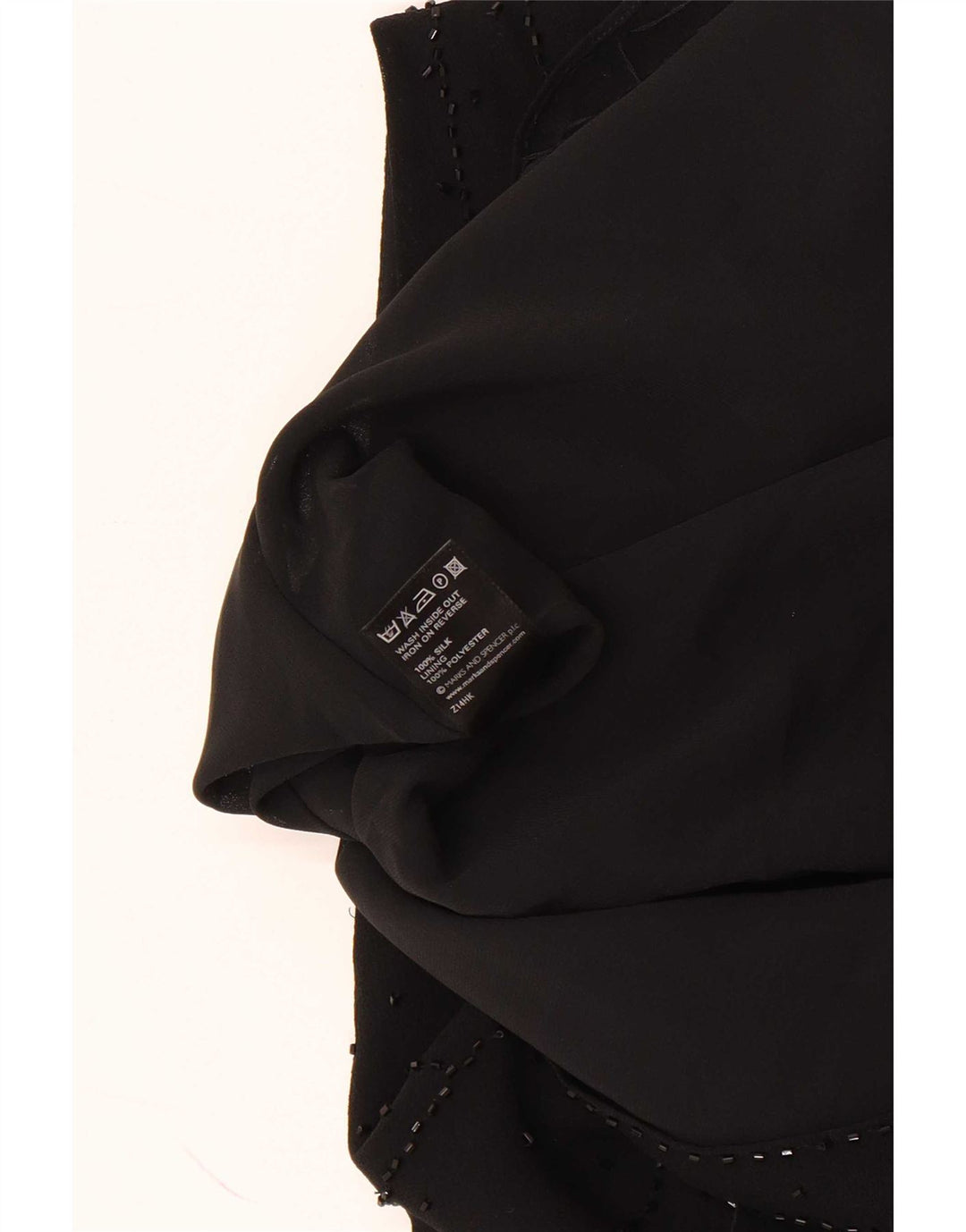 Top camicetta senza maniche da donna Marks & Spencer UK 20 2XL seta nera