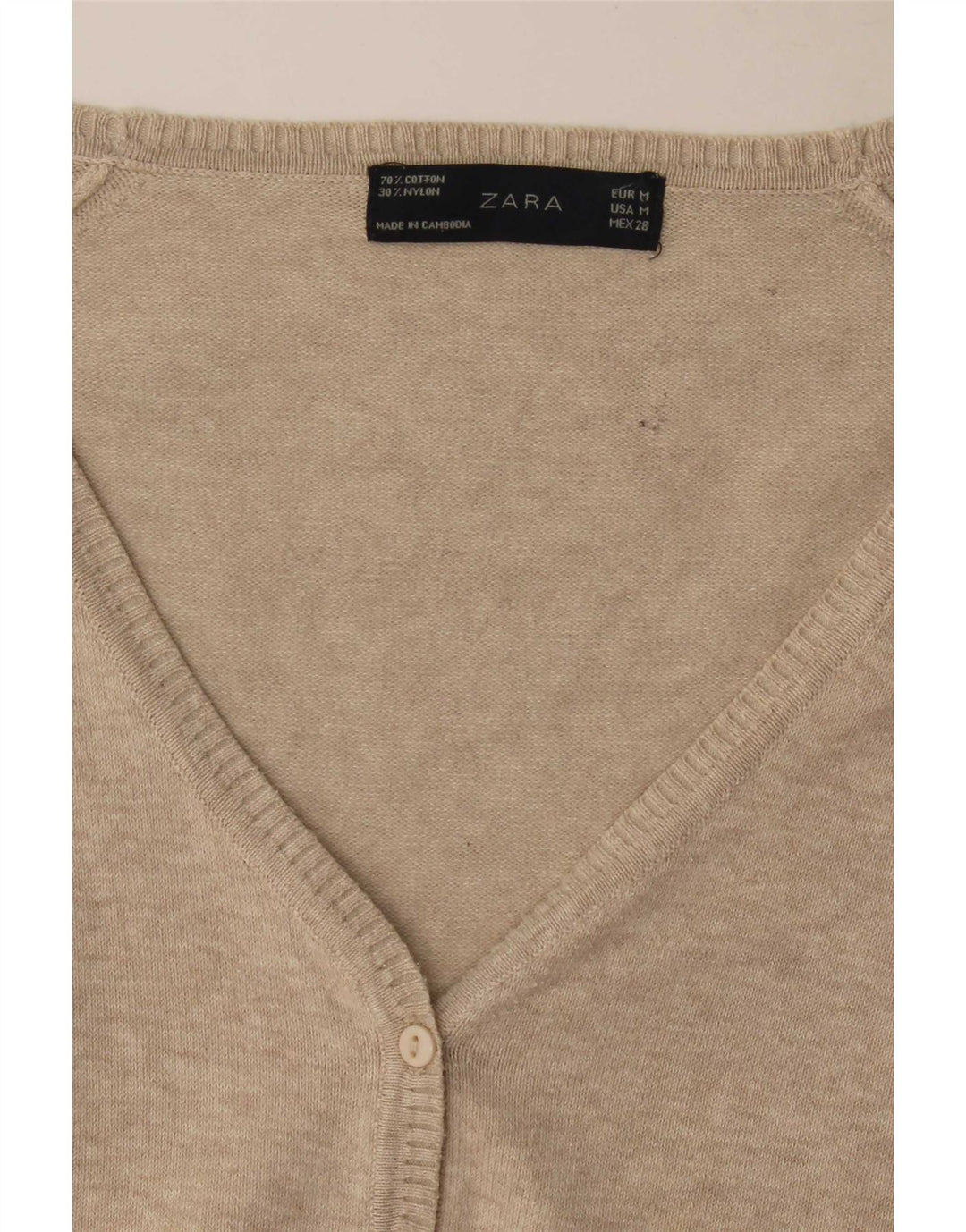 Maglione cardigan da donna Zara UK 12 Beige medio