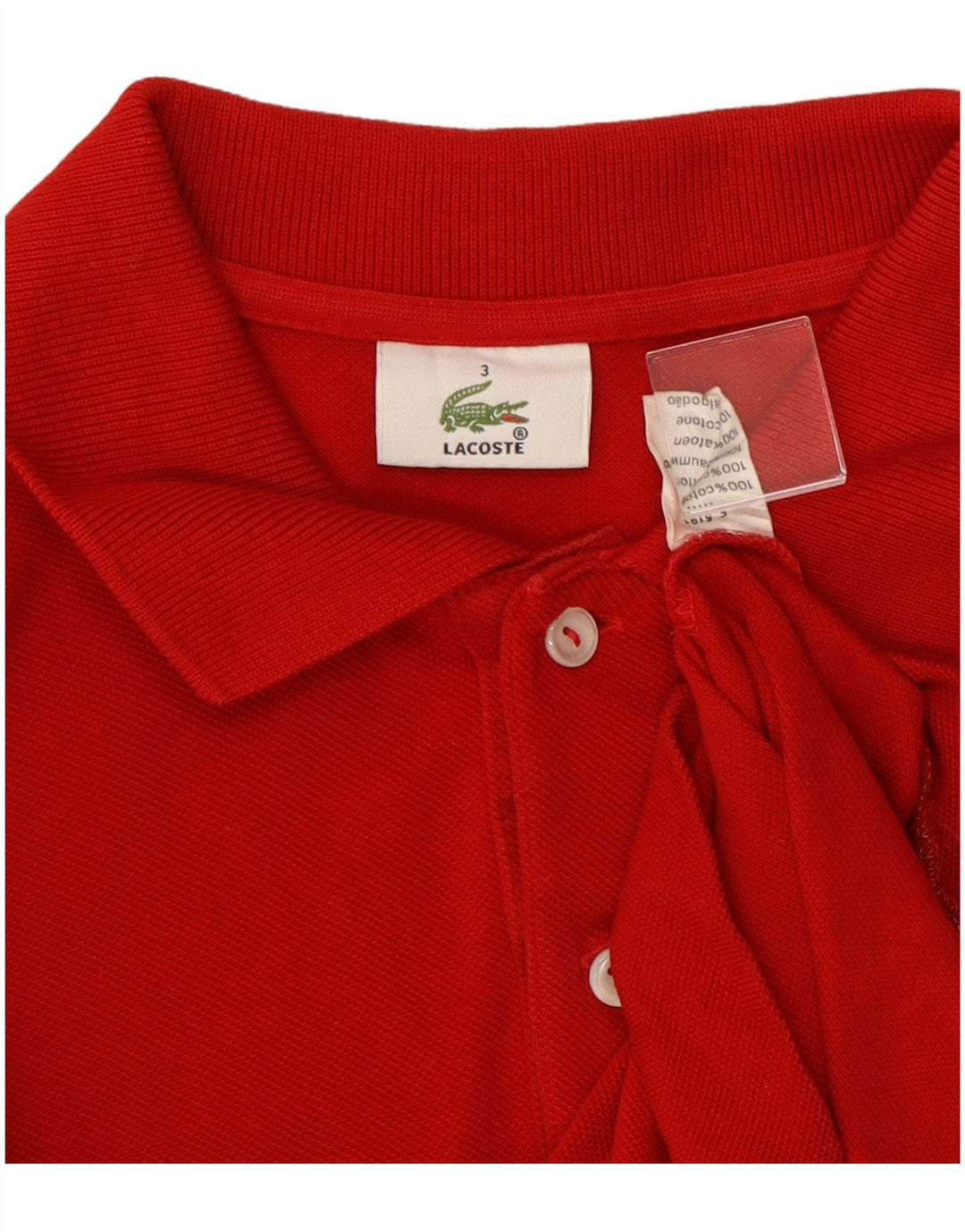Polo da uomo Lacoste taglia 3 piccola in cotone rosso