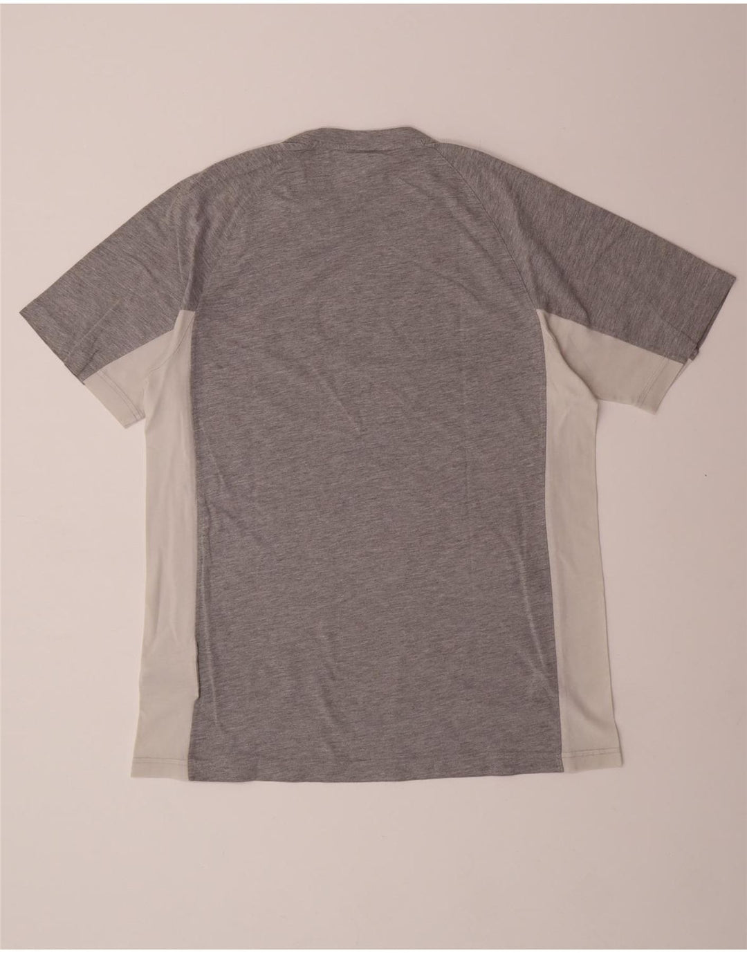ADIDAS Mens Graphic T-Shirt Top Medium Grey Colourblock Cotton