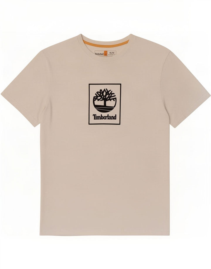 T-shirt grafica da uomo con vestibilità regolare Timberland Top in cotone bianco medio