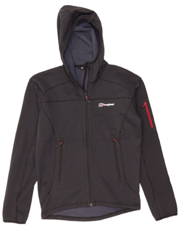BERGHAUS Maglione con cappuccio e zip da uomo piccolo in poliestere blu navy