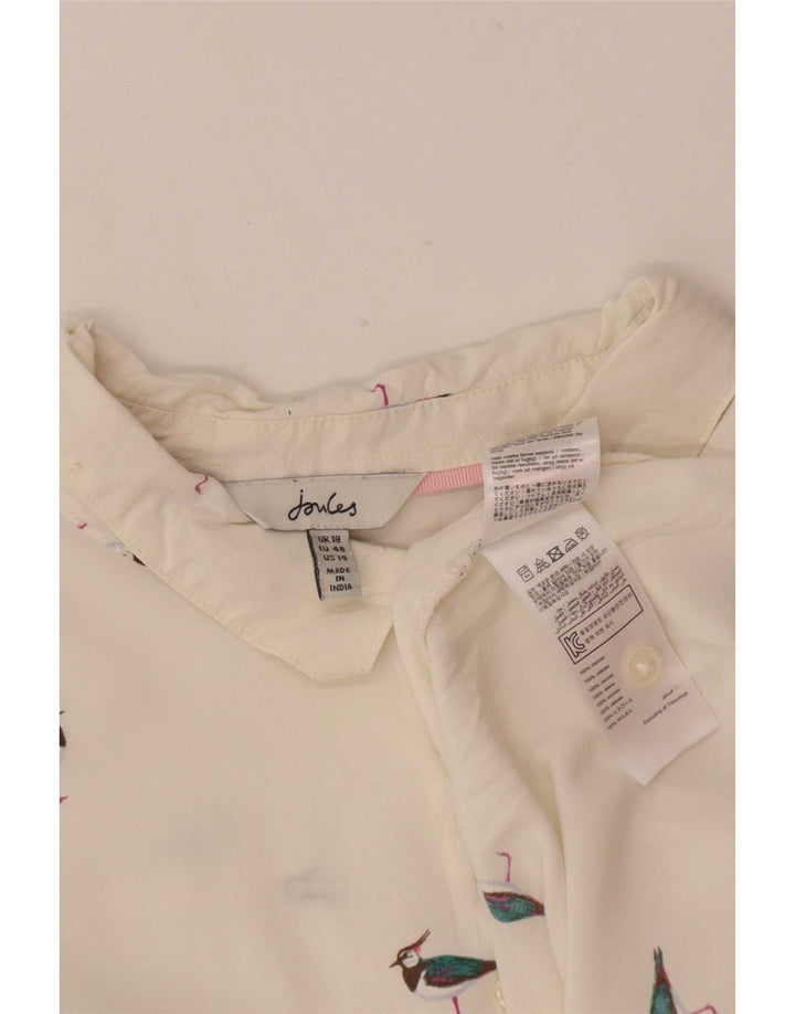 Joules Camicetta oversize da donna con motivo astratto UK 18 XL Bianca