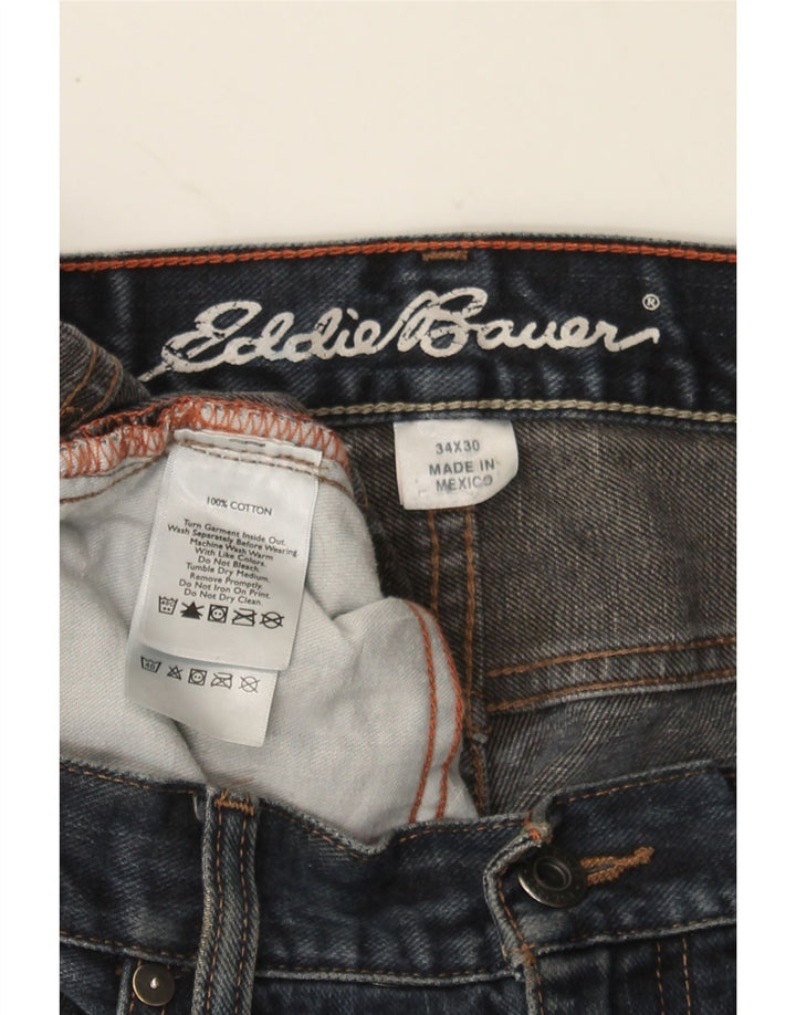 EDDIE BAUER Mens Straight Jeans W34 L30 Navy Blue Cotton Vintage Eddie Bauer and Second-Hand Eddie Bauer from Messina Hembry 