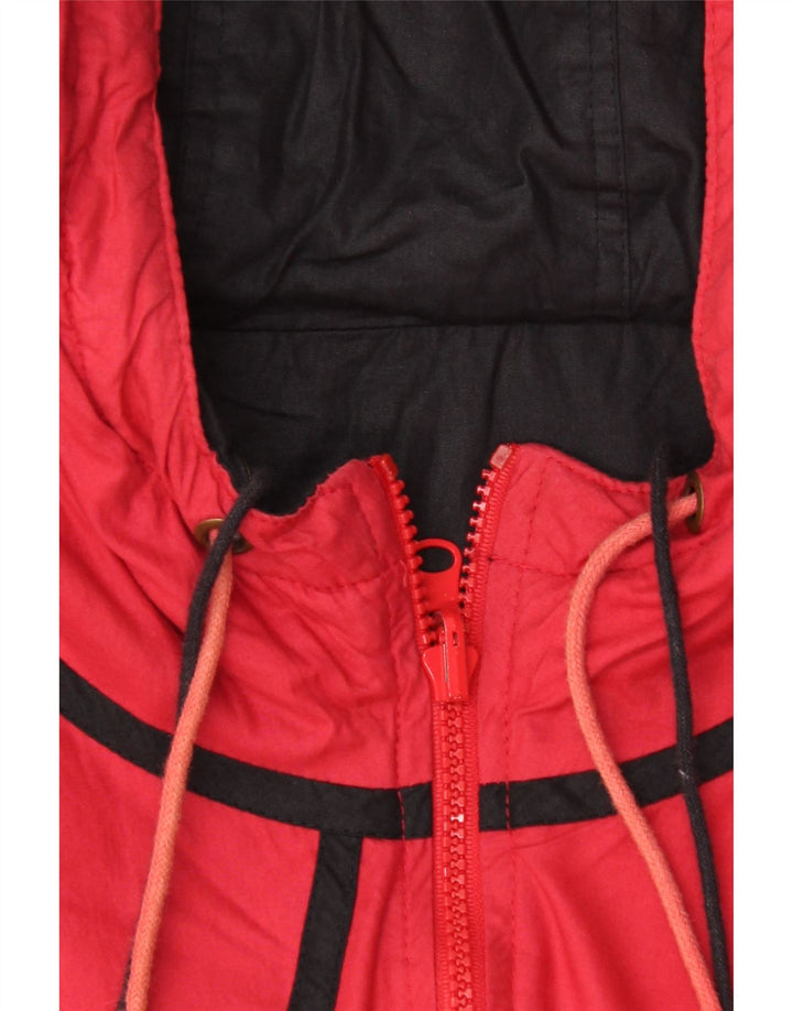 VINTAGE Womens Graphic Hooded Padded Coat Size 20 2XL Red Vintage Vintage and Second-Hand Vintage from Messina Hembry 